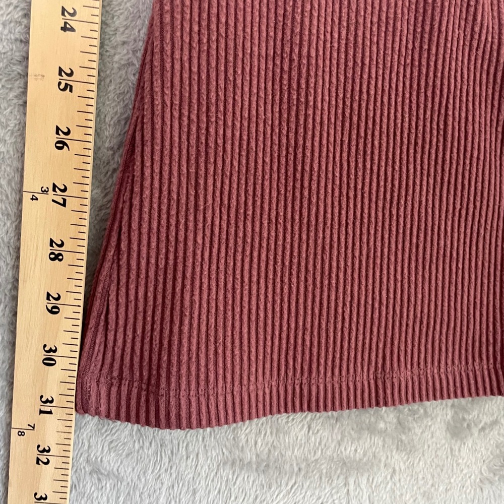 Wild Fable Womens XL Ribbed Flare Pants Dusty Rose High Rise Bell Bottom Y2K - Picture 8 of 12
